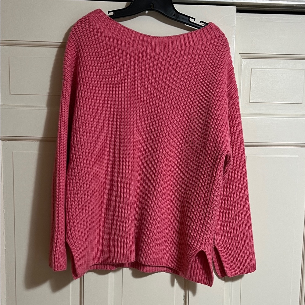 Zara Vibrant Pink Crew Neck Sweater
